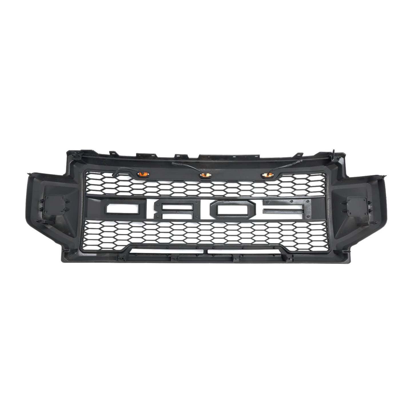 Front Grille For 2020 2021 2022 F250 F350 F450 F550 Super Duty Raptor Grill W/3+2 LED Lights& Letters Matte Black