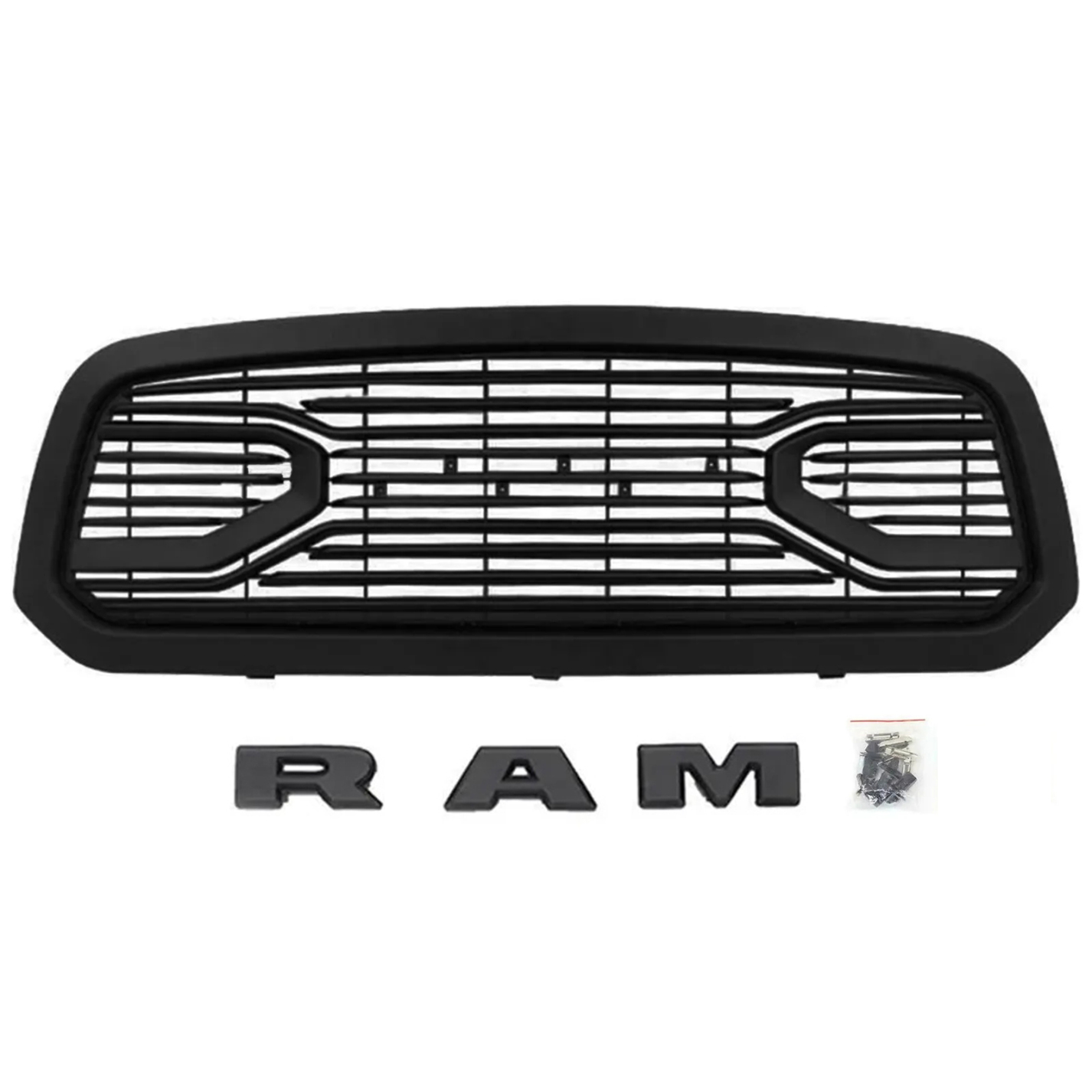 Dodge Ram 1500 2013-2018 Grille Big Horn Style Front Grill with Letter ...