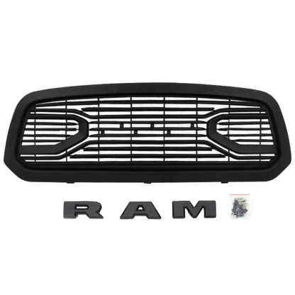 For Dodge Ram 1500 2013-2018 Big Horn StyleFront Grille with Letter Matte Black