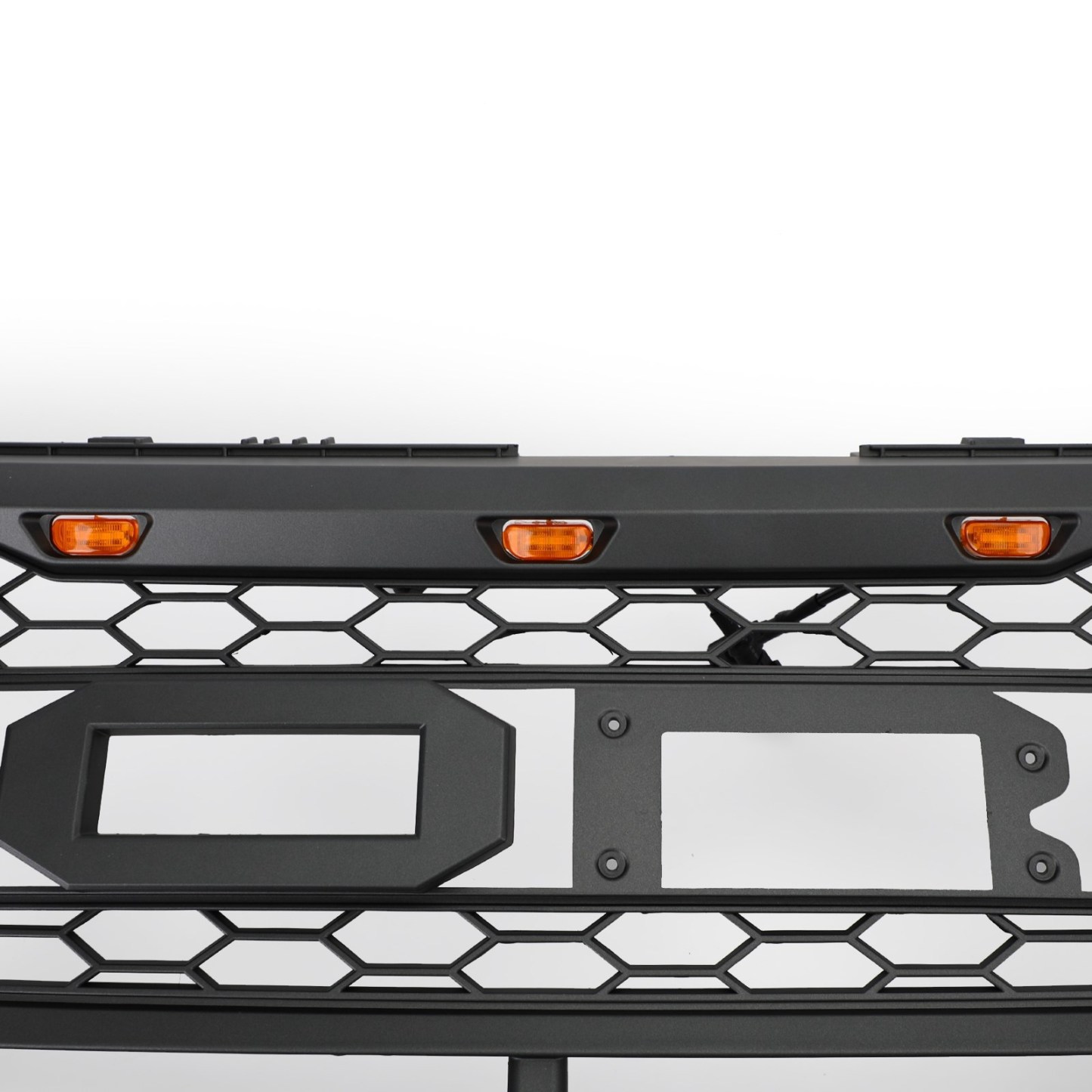 For 2016-2018 Ford Explorer Raptor Style Front Grille W/Lights & Letters Black
