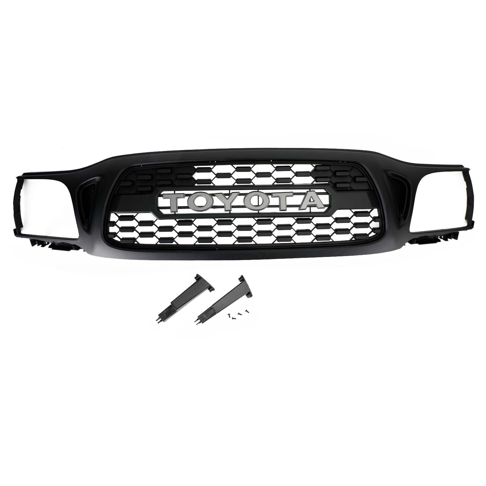 Front Grille For Tacoma 2001-2004 Grill Bumper Mesh w/Letter Matte Black