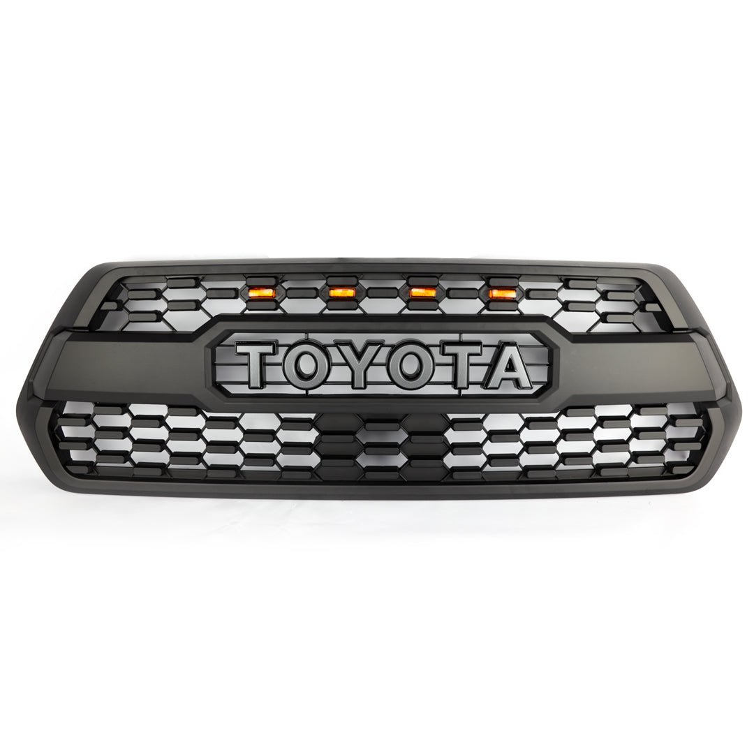 For 2016-2022 Toyota Tacoma Trd Pro Front Grill Matte Black Grille With Letter