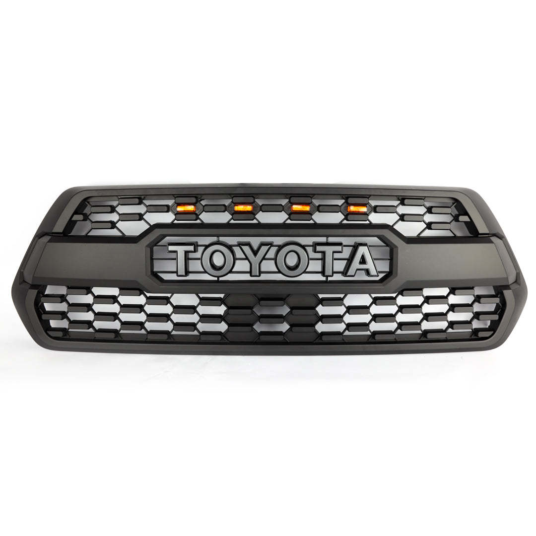For 2016-2022 Toyota Tacoma Trd Pro Front Grill Matte Black Grille With Letter