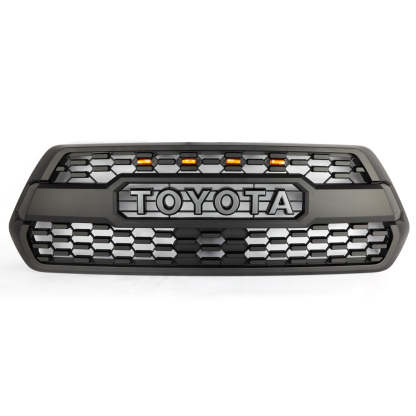 For 2016-2022 Toyota Tacoma Trd Pro Front Grill Matte Black Grille With Letter