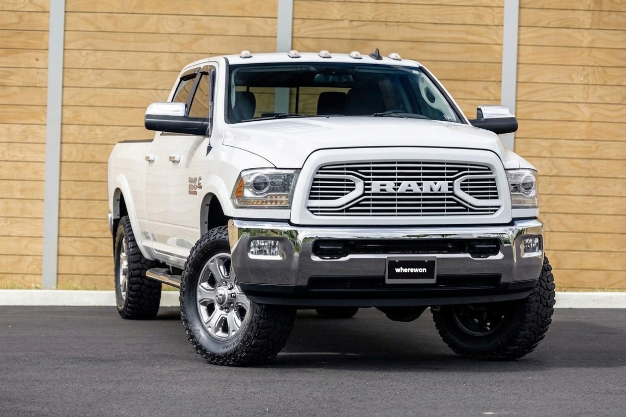 For 2013-2018 Dodge Ram 2500 3500 Grille Big Horn Style Front Grill Bright White Mesh with Letter