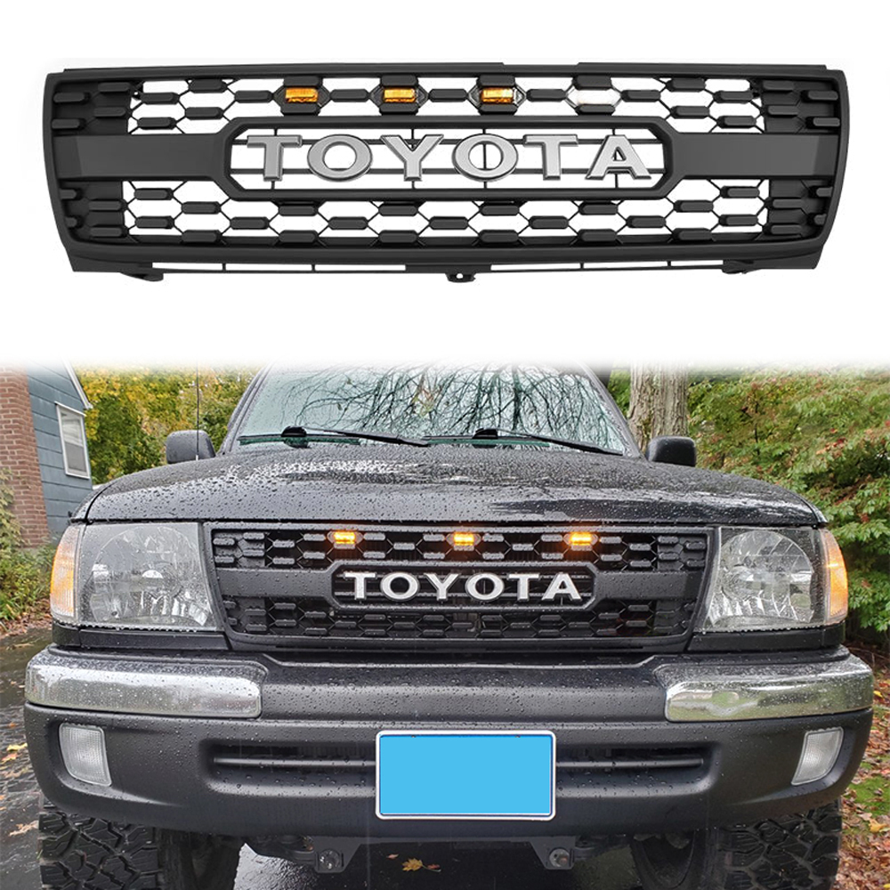 For Toyota Tacoma 1997-2000 Front Grill Black Upper Grille W/Letter