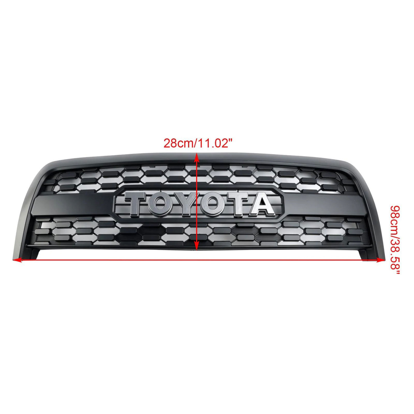 For 2003-2006 Toyota Tundra Front Grille Grill Mesh with LED Light Matte Black 