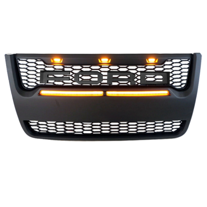 Front Grille For FORD EXPLORER 2006-2010 w/ Light Bar w/Letters Matte Black