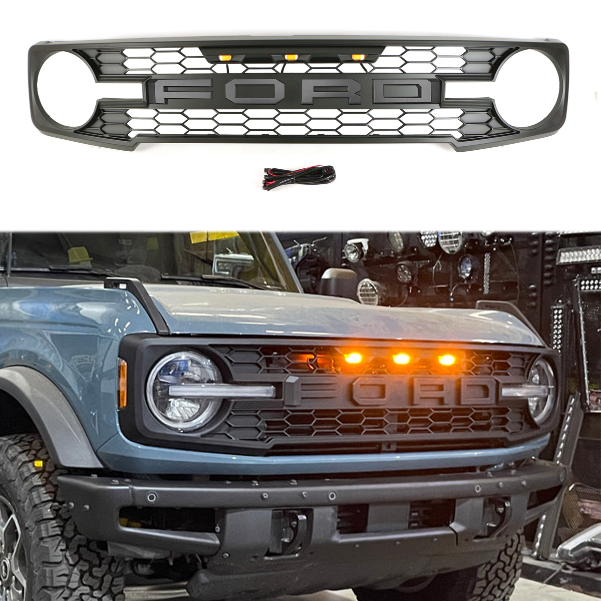Ford Bronco Raptor With Rtr Grill Bronco Grille – WhereWon Auto