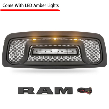 Front Grille For 2009-2012 Dodge RAM 1500 Rebel Style Grill W/Letters 