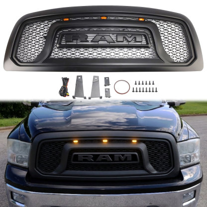 For 2009-2012 Dodge RAM 1500 Front Grille Rebel Style Grill With Letters 