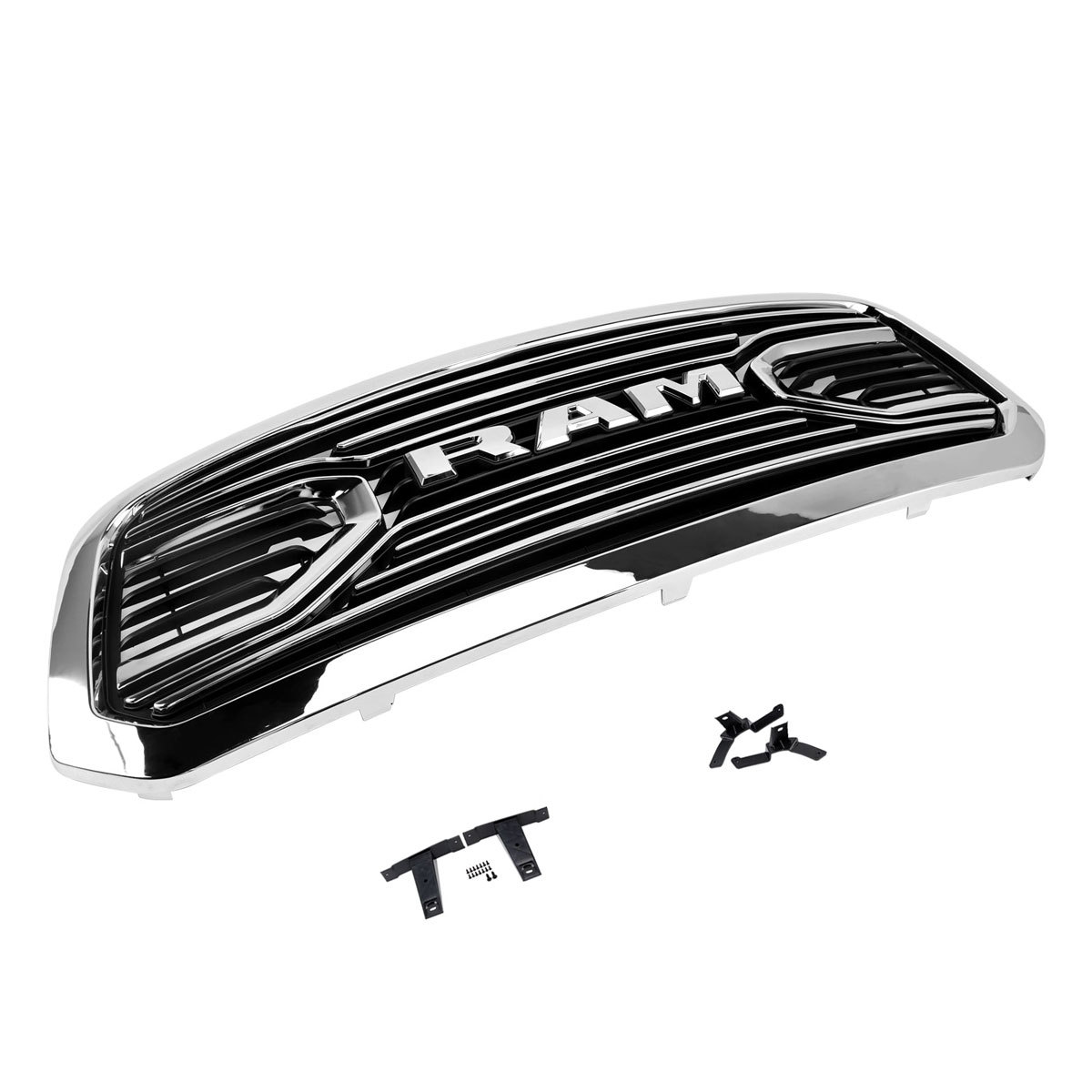 For 2013-2018 Dodge Ram 1500 Grill Big Horn Style Chrome Front Grille with Letter
