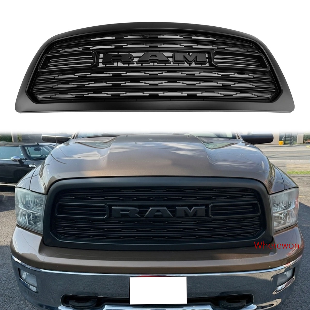Front Grill For 2009-2012 Dodge Ram 1500 LTD Style Grille with Letters