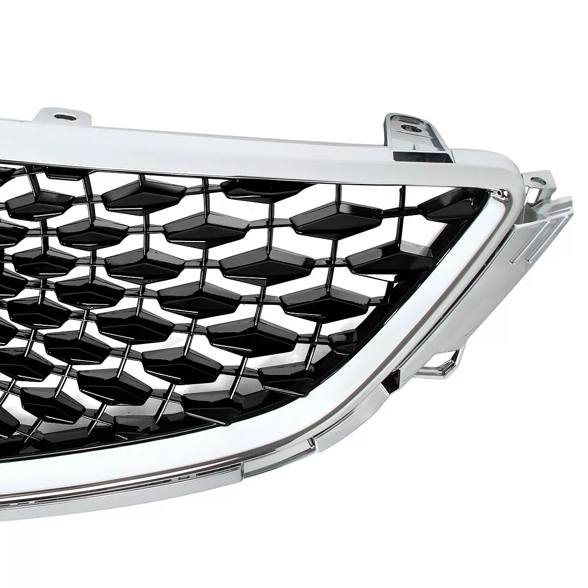 For 2015-2017 Honda Acura TLX Grille Upgrade 2018 Acura TLX Style Grill with Emblem Chrome + Glossy Black 
