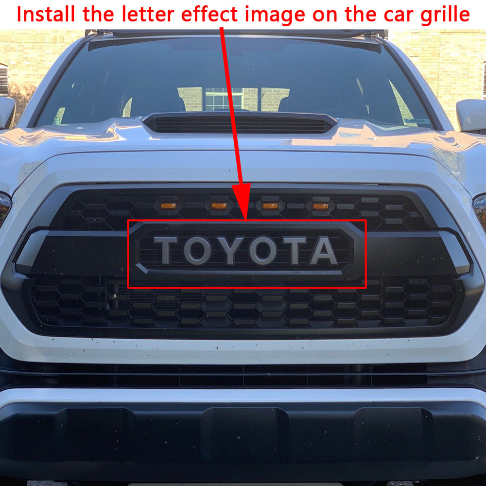 Letters Insert Emblem Logo For 2016-2022 Toyota Tacoma grille Grill