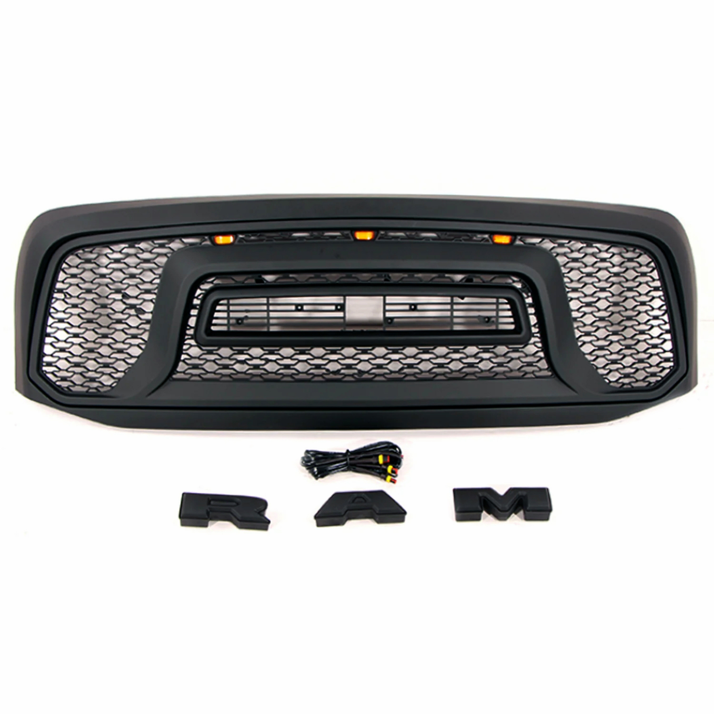 Grille For 2006-2008 Dodge RAM 1500 Rebel Style Grill W/LED Black