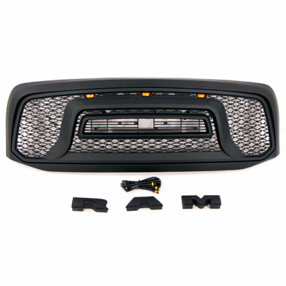 Grille For 2006-2008 Dodge RAM 1500 Rebel Style Grill W/LED Black