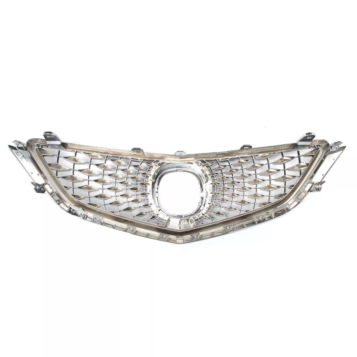 For 2015-2017 Honda Acura TLX Grille Upgrade 2018 Acura TLX Style Grill with Emblem Chrome + Glossy Black 