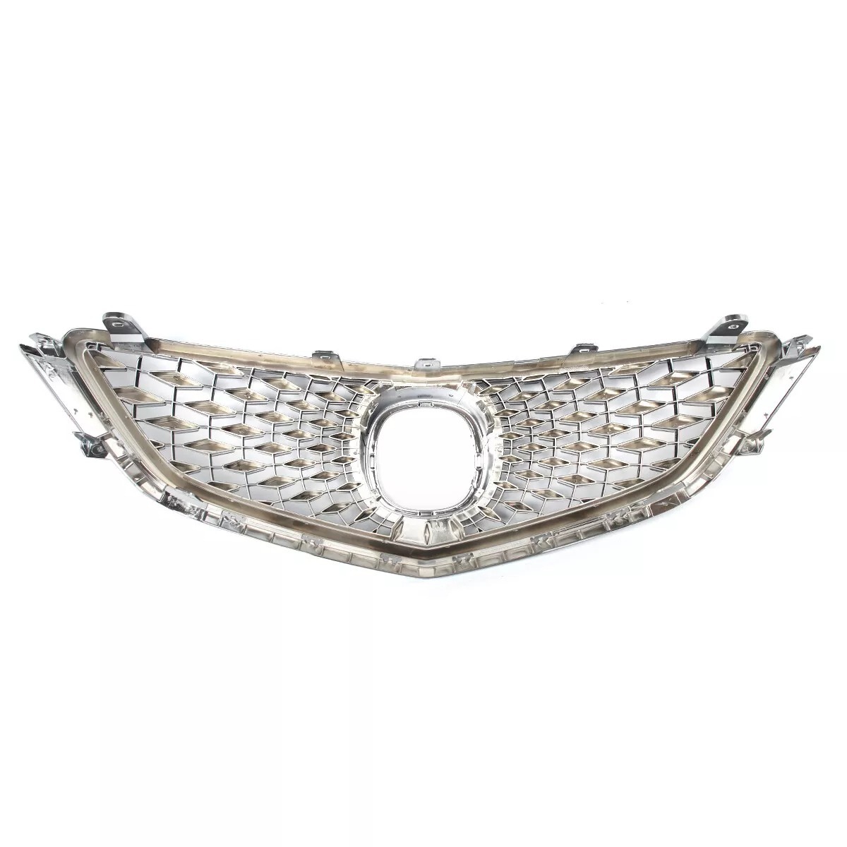 For 2015-2017 Honda Acura TLX Grille Upgrade 2018 Acura TLX Style Grill with Emblem Chrome + Glossy Black 