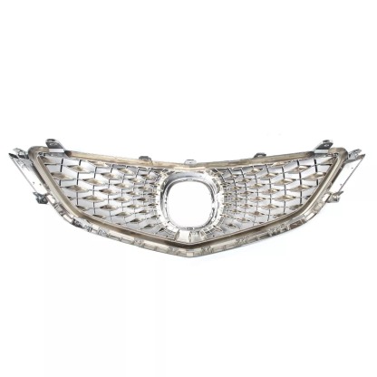 For 2015-2017 Honda Acura TLX Grille Upgrade 2018 Acura TLX Style Grill with Emblem Chrome + Glossy Black 