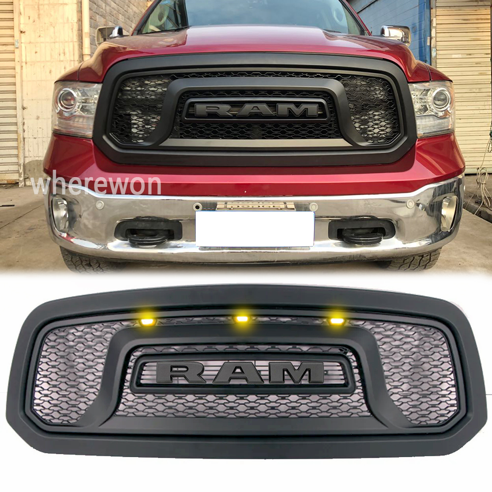 For 2013-2018 Dodge RAM 1500 Rebel Style Front Grille w/ Letter