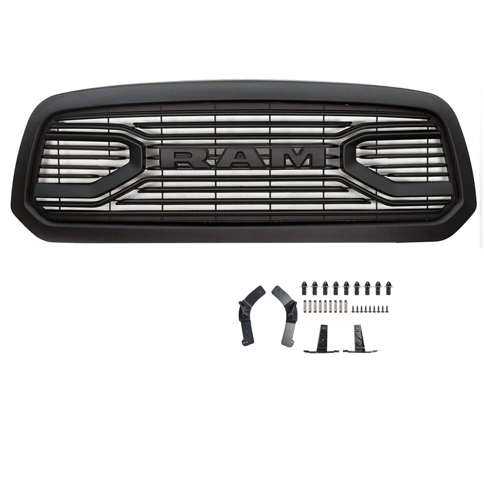 {Black Friday Deals} For 2013-2018 Dodge Ram 1500 Grill Big Horn Style Front Grille with Letter Matte Black