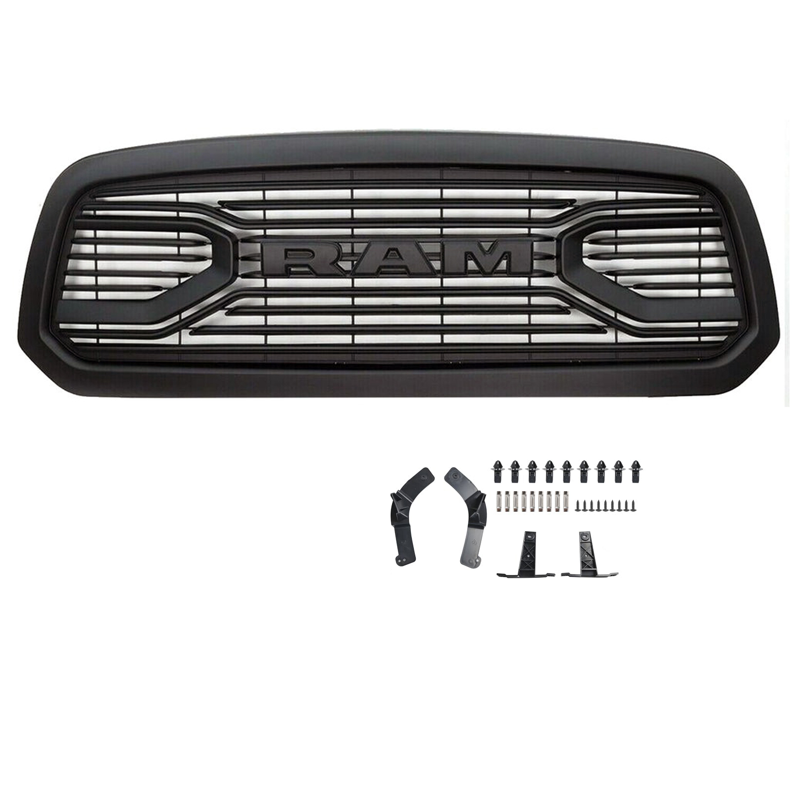 {Black Friday Deals} For 2013-2018 Dodge Ram 1500 Grill Big Horn Style Front Grille with Letter Matte Black