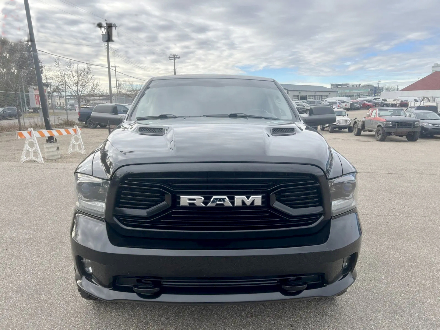 For 2013-2018 Dodge Ram 1500 Front Grille Big Horn Style Grill Glossy Black + Letter Chrome