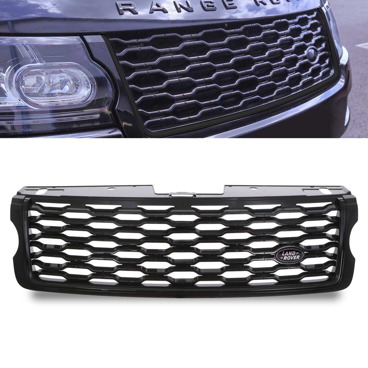 Facelift 2018 Look Front Grill Grille For Range Rover Vogue L405 Gloss Black 2013-2017