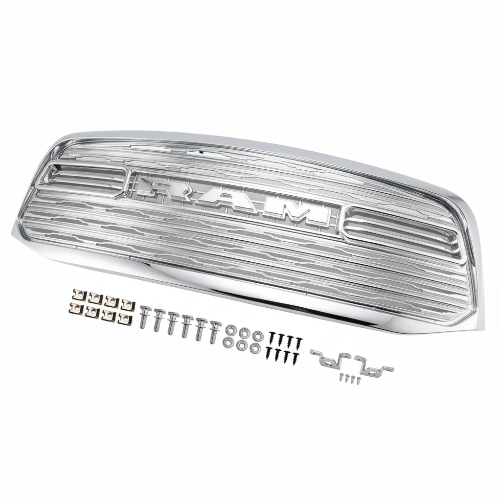 Chrome Front Grill For 2006-2008 Dodge Ram 1500 Grille Limited Style Mesh with Letter