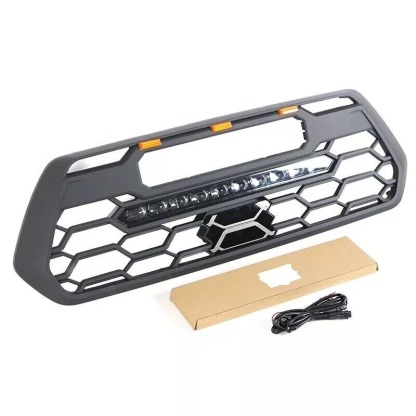 For 2016-2023 Toyota Tacoma TRD Pro Grill Front Grille With Light Bar &Leds