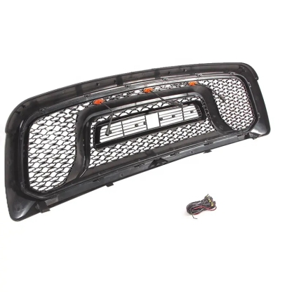 For 2009 2010 2011 2012 Dodge Ram 1500 Front Grille Rebel Style Grill with LED Light & Letter