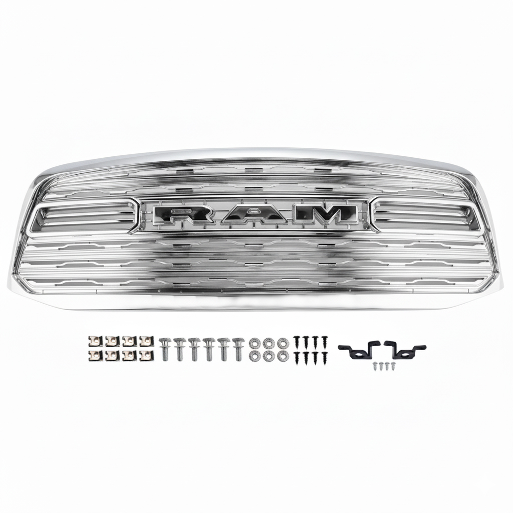 Chrome Front Grill For 2006-2008 Dodge Ram 1500 Grille Limited Style Mesh with Letter
