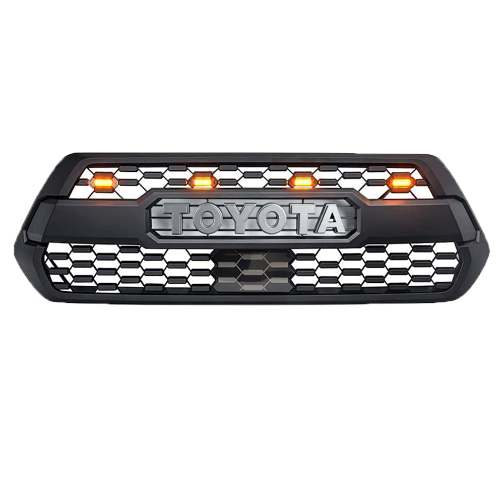 For 2016 2017 2018 2019 2020 2021 2022 2023 Toyota Tacoma Trd Pro Front Grill Matte Black Grille With Letter