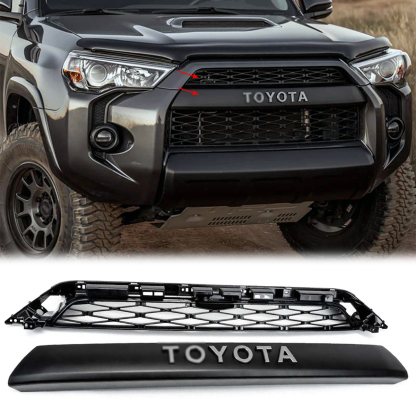 2 Piece Front Grille For 2020-2023 Toyota 4Runner Trd Pro Grill With Letter