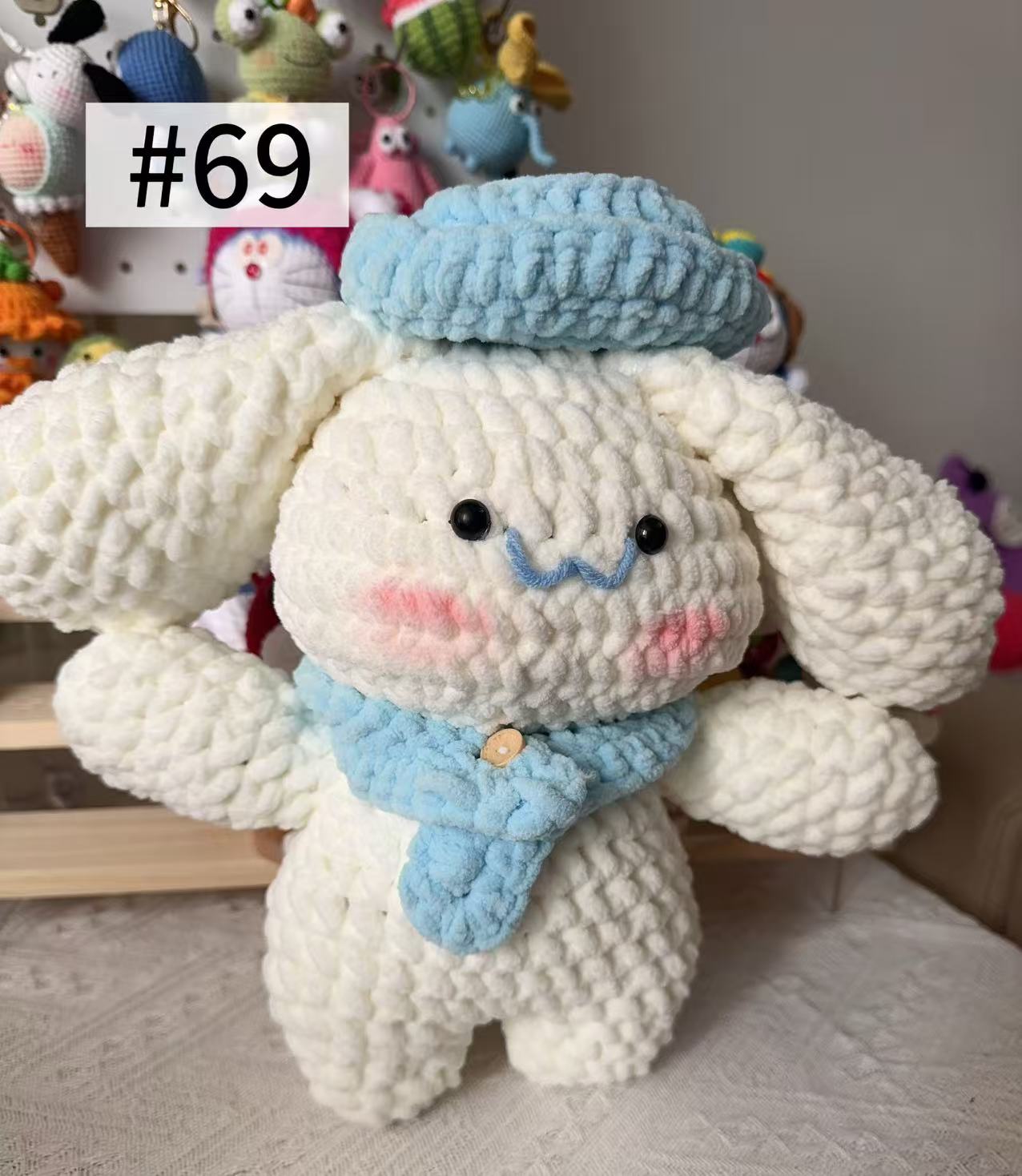 The “Crochet Stars” collection of hand-crocheted items is constantly being updated.