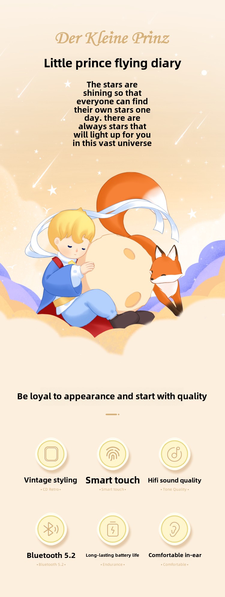 Little Prince Guardian Series Earbuds Gift Box