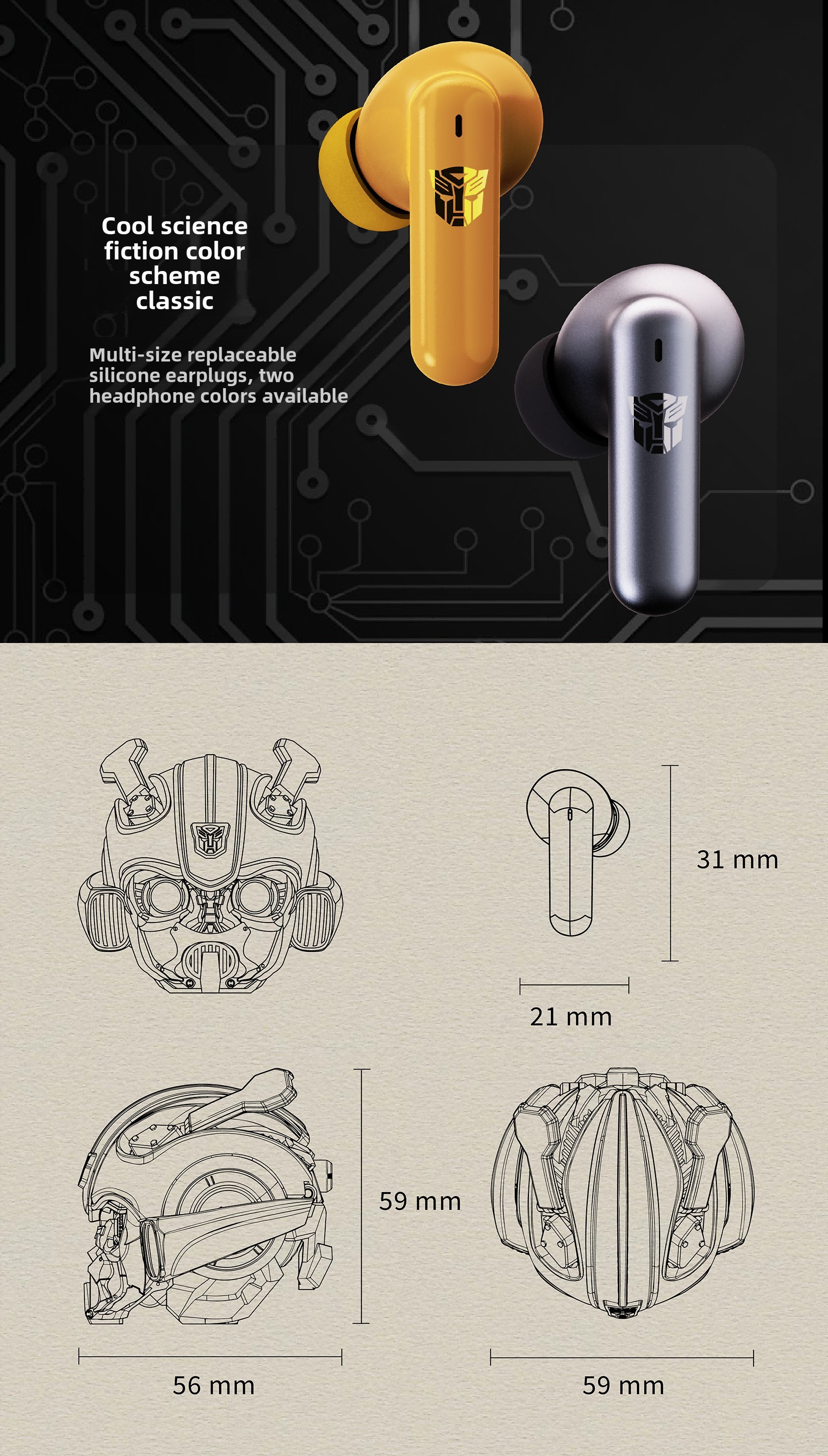 Transformers Bumblebee Earplugs