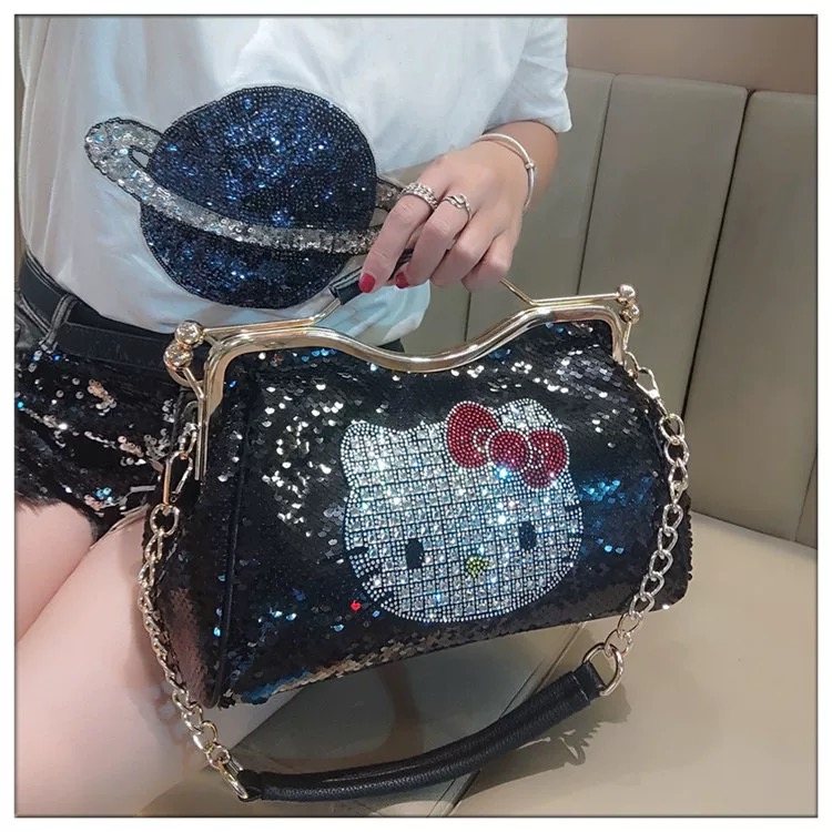 Noble diamond-encrusted leather handbag