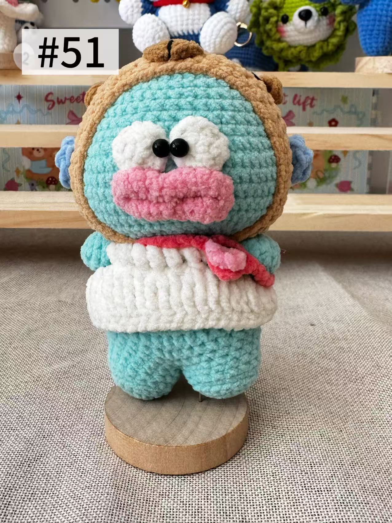 The “Crochet Stars” collection of hand-crocheted items is constantly being updated.