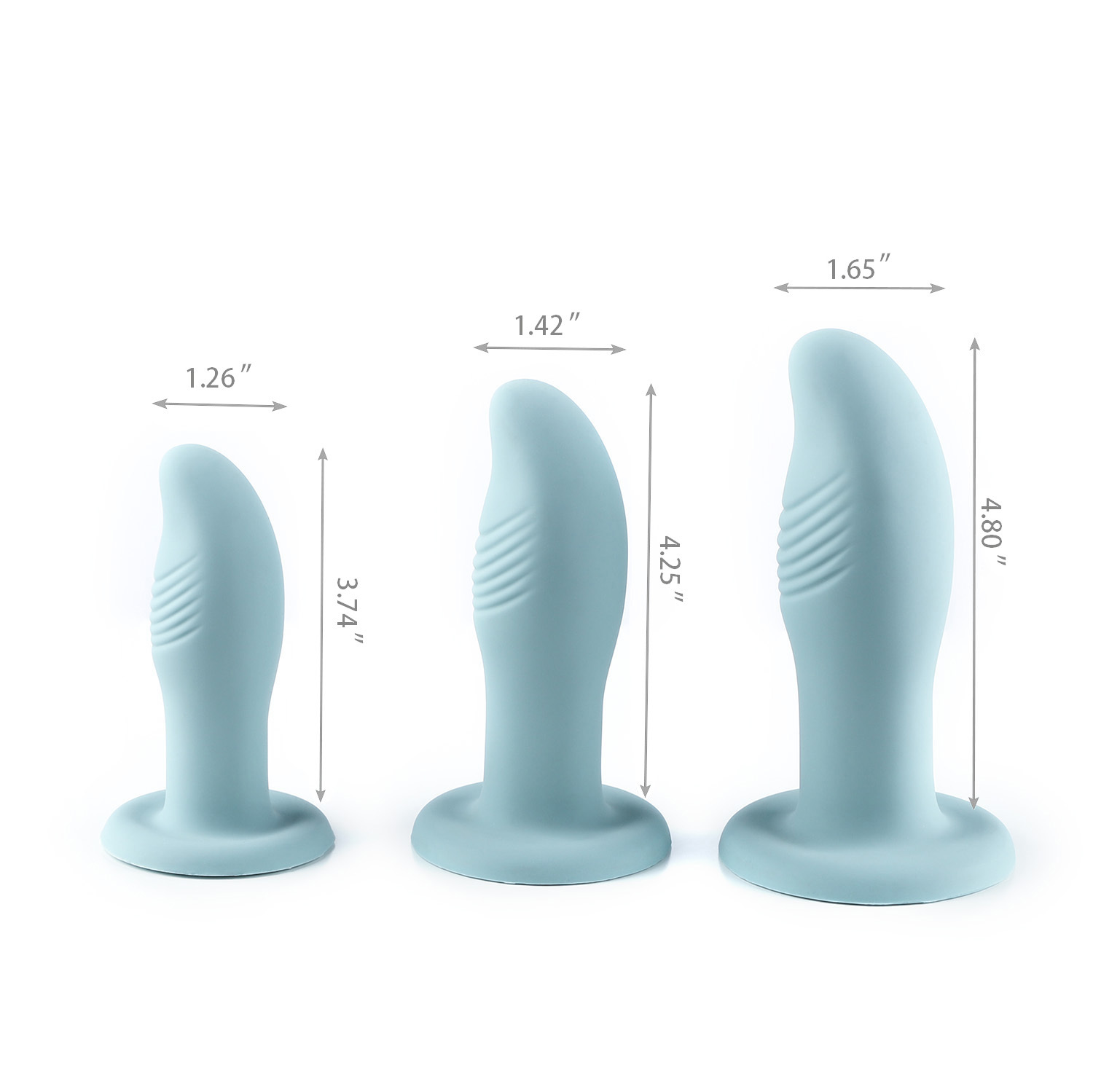 LUNA SILICONE NON-REALISTIC SUCTION CUP MINI DILDO ANAL PLAY IN BLUE