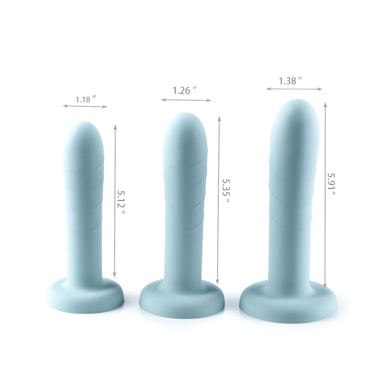  G-SPOT SILICONE SUCTION CUP SENSE DILDO  IN BLUE