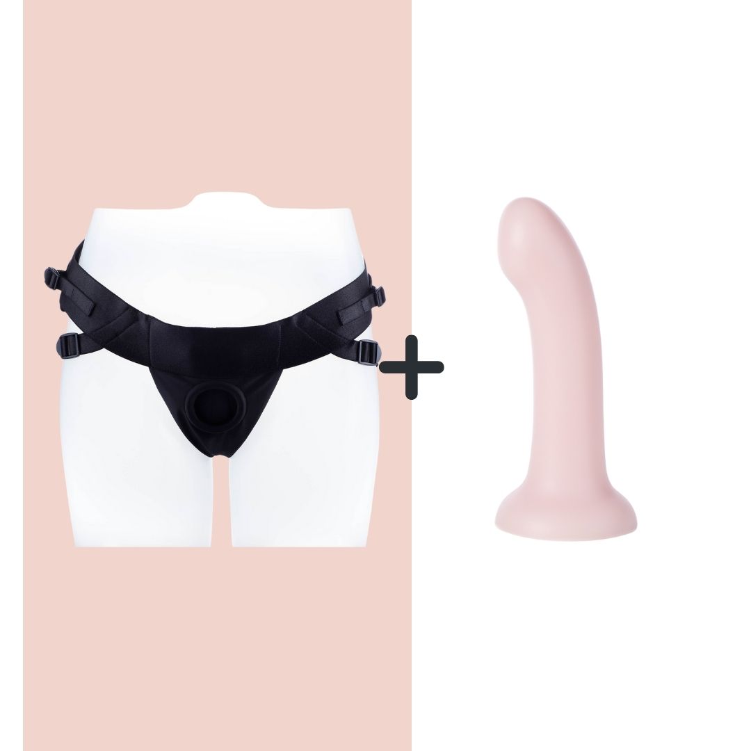 Crassie Kit | Jock Style Harness + Curved Dildo 