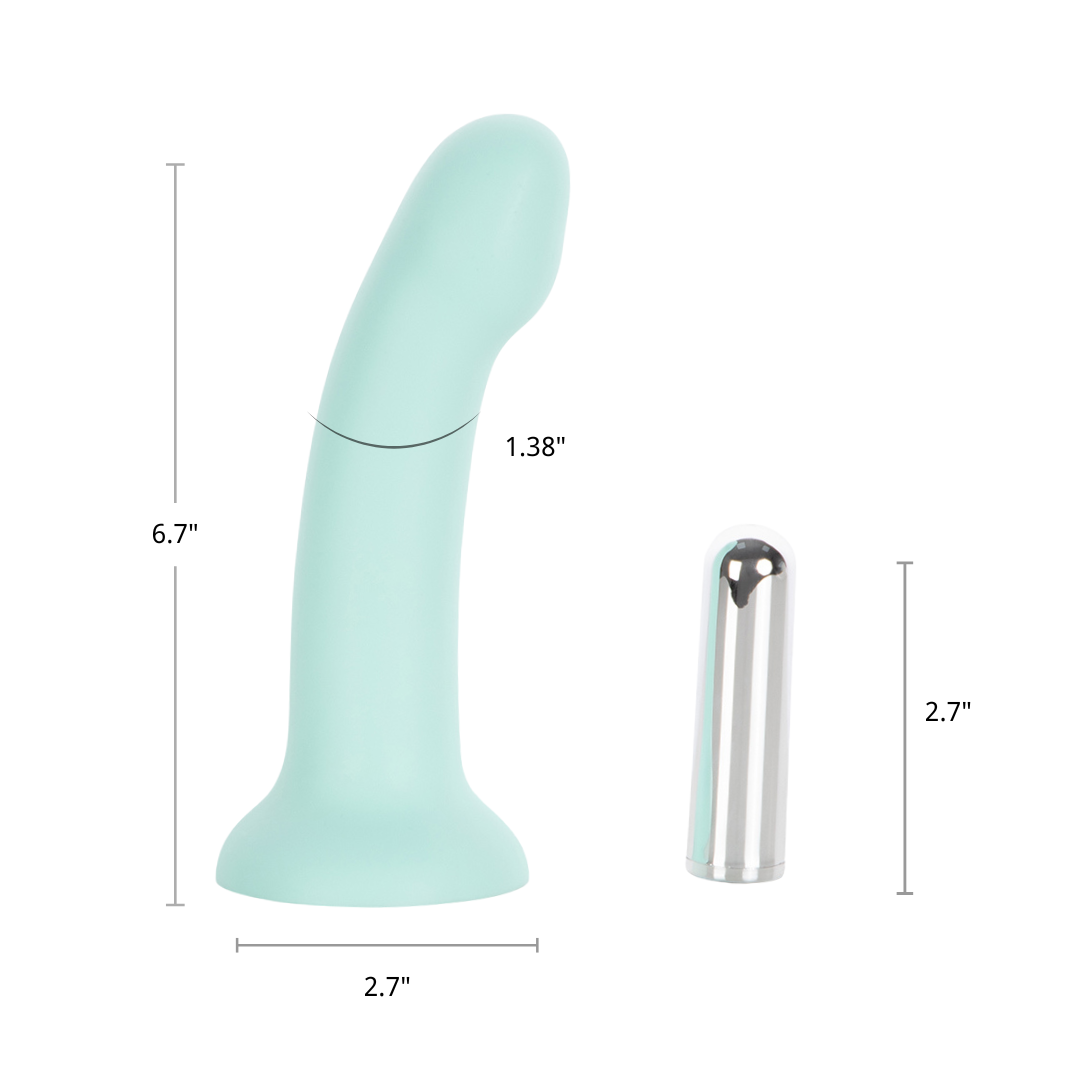 Viva Cyan Soft Silicone Dildo Vibrating strap on