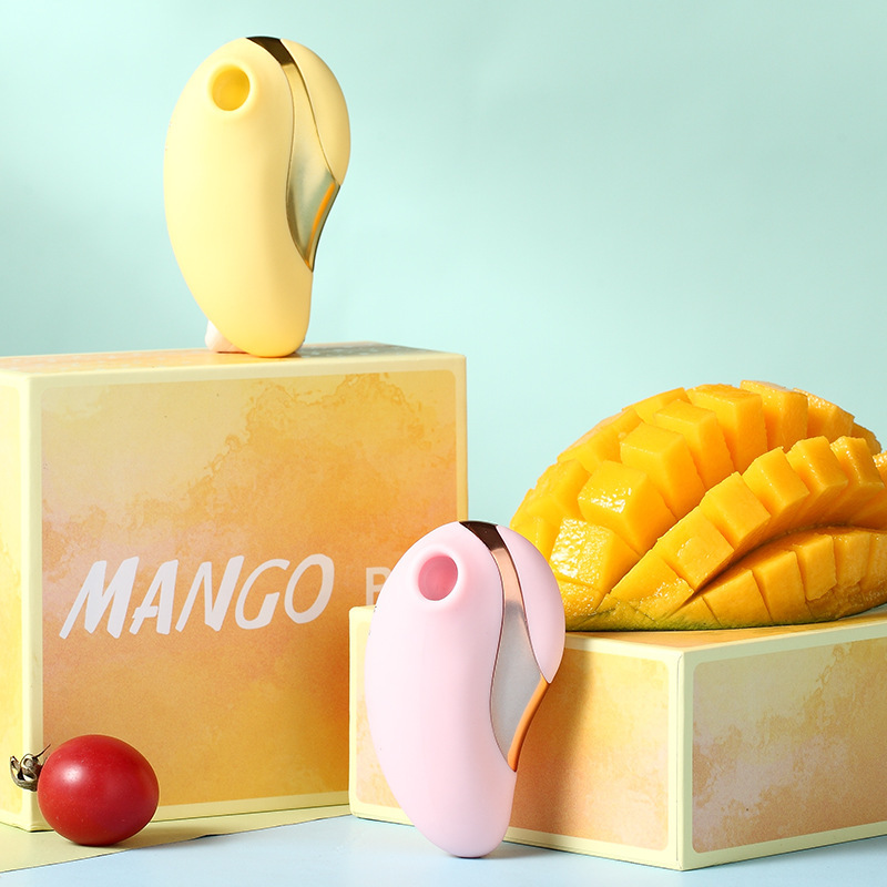 10 SPEEDS MANGO PIE CLITORAL SUCTION STIMULATOR VIBRATOR -Yellow