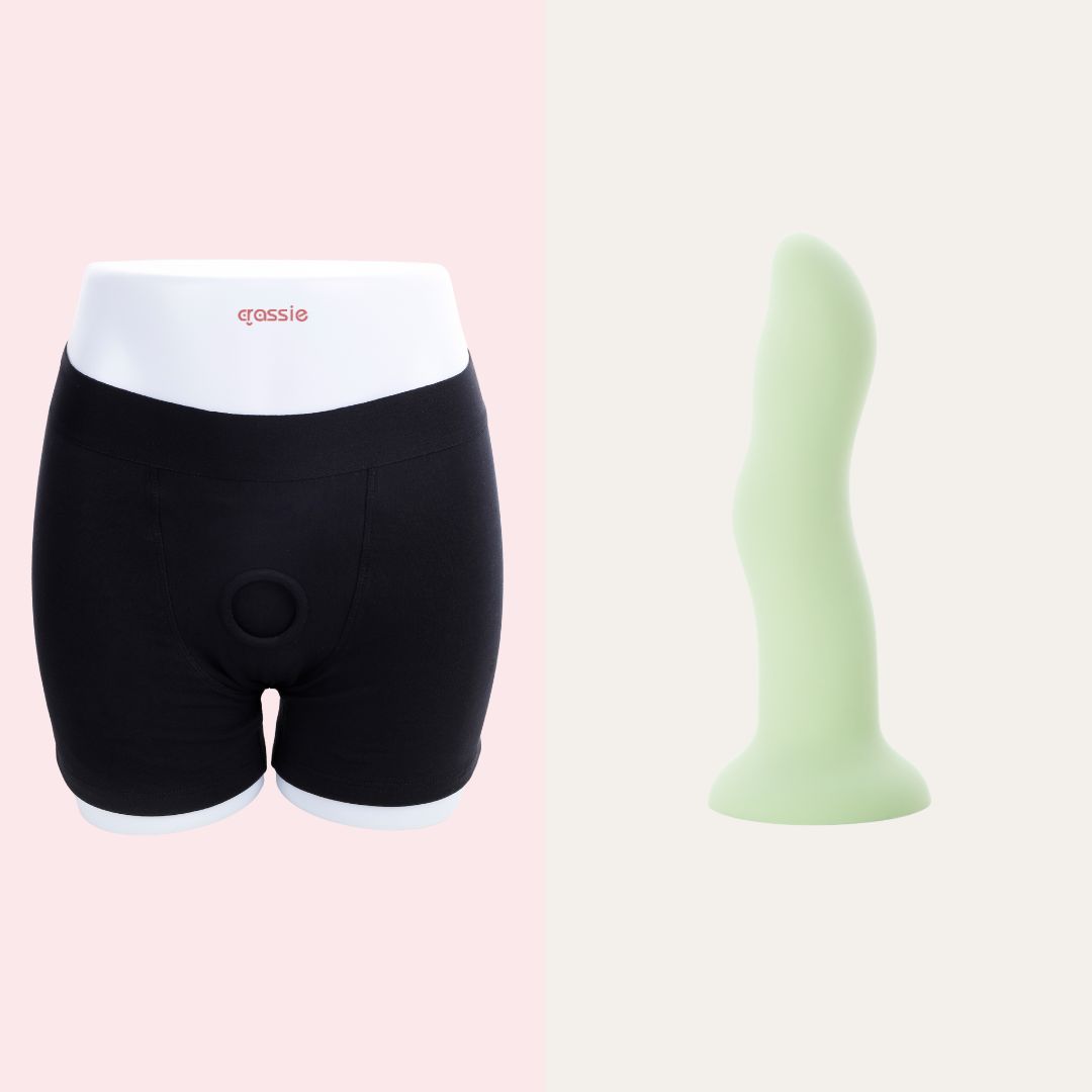 SnugHer Boxer Strap On Kit with Dual Density Dildo