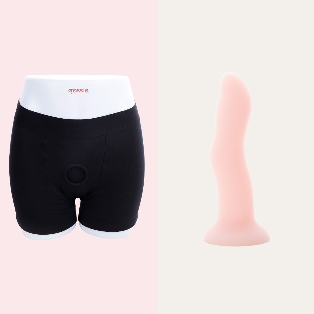 SnugHer Boxer Strap On Kit with Dual Density Dildo