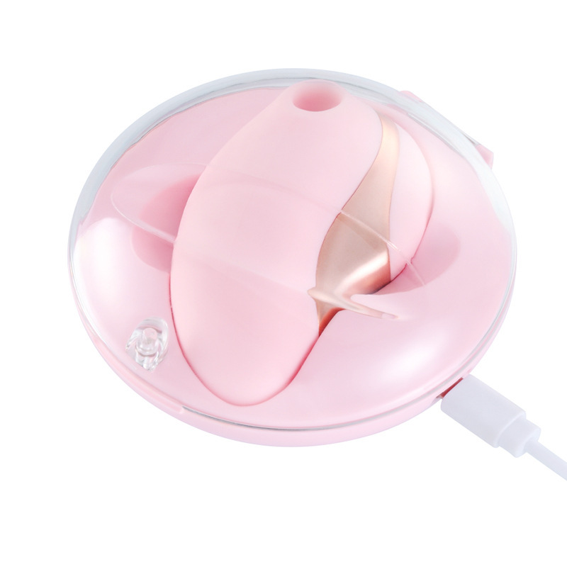 10 SPEEDS MANGO PIE CLITORAL SUCTION STIMULATOR VIBRATOR -PINK