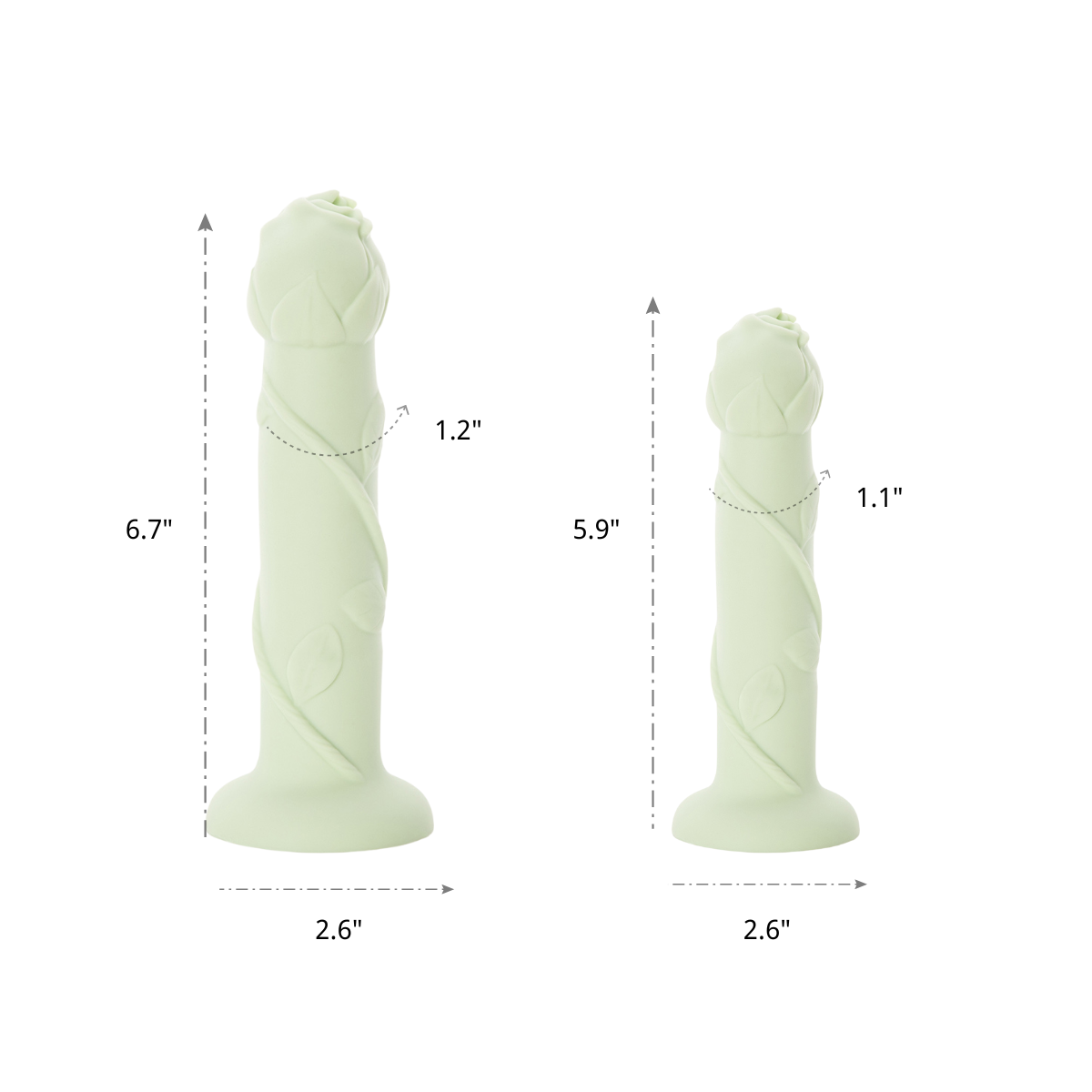 Flexible Dildo Strap On Rose Green 