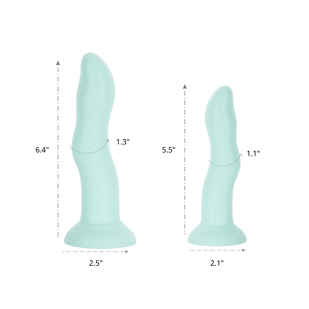 5 Inch Dildo Dual Density Strap On Cyan
